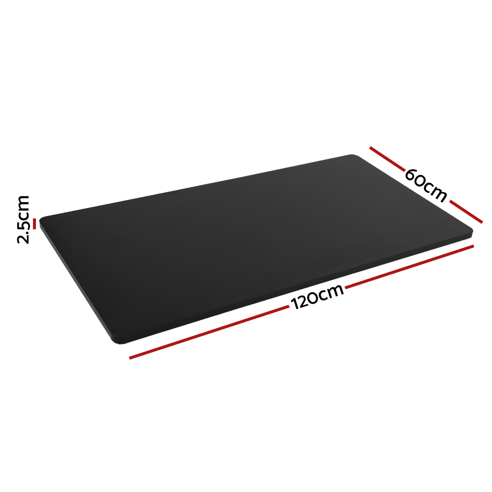 环保防刮桌面 120cm x 60cm 黑色 2.5cm厚 适配电动升降桌框 现代简约设计 易清洁 安装简单