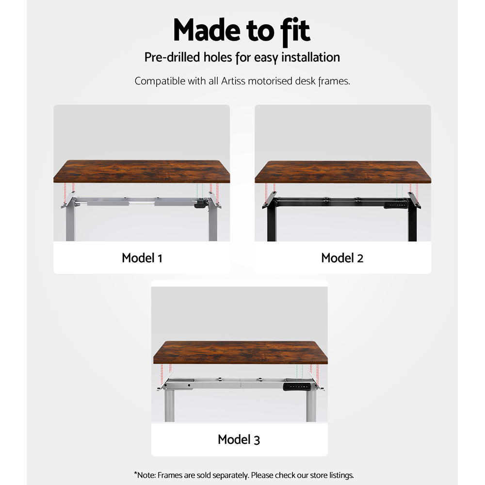 环保防刮桌面 120cm x 60cm 2.5cm厚度 适配电动升降桌 现代简约风格 多种颜色选择 轻松安装 适合家庭办公