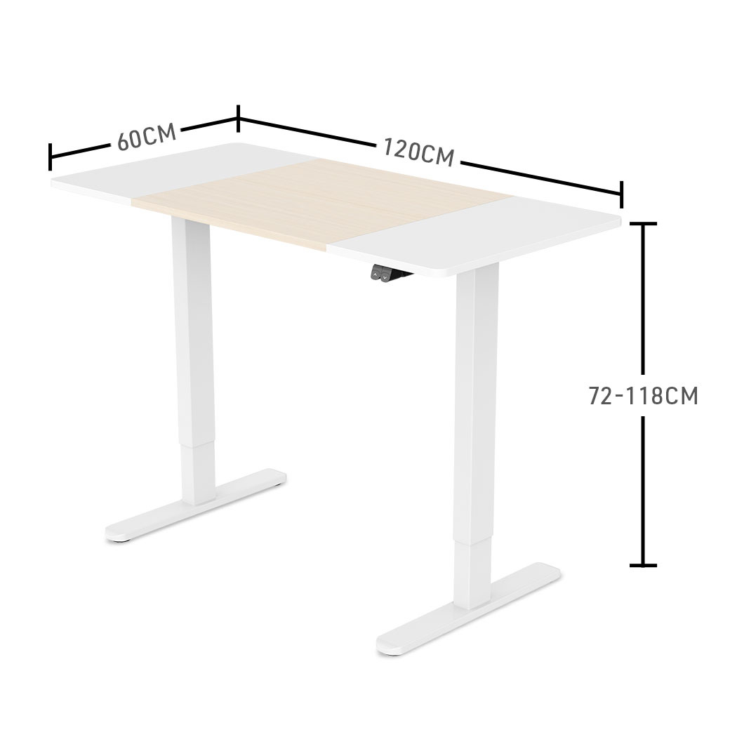 电动升降书桌 120cm 宽 适合家庭办公室 学习工作两用 高度可调 72-118cm 健康坐站转换 办公家具